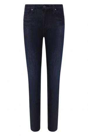 Укороченные джинсы с потертостями Ag. Цвет: синий