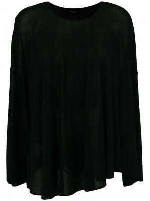 Асимметричная блузка со сборками Giambattista Valli. Цвет: чёрный