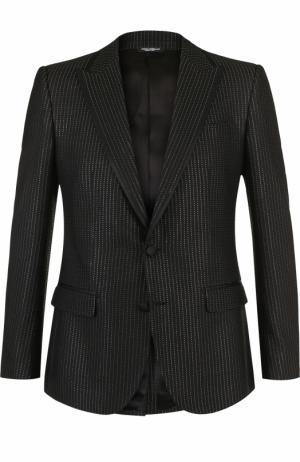 Однобортный вечерний пиджак Dolce & Gabbana. Цвет: черный