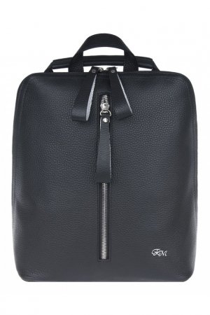 Рюкзак-сумка Franchesco Mariscotti. Цвет: черный-серебро