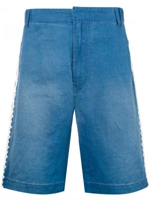 Джинсовые шорты с вышивкой Stella McCartney. Цвет: синий