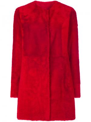 Пальто с панельным дизайном Drome. Цвет: красный