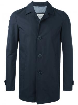 Однобортное пальто Herno. Цвет: синий