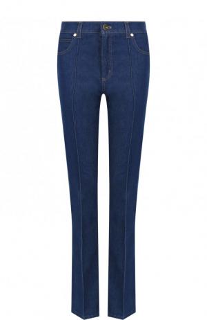 Расклешенные джинсы с контрастной прострочкой Escada. Цвет: темно-синий