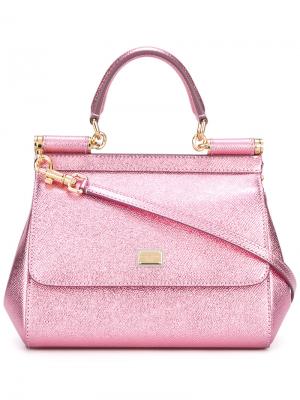 Мини сумка-тоут Sicily Dolce & Gabbana. Цвет: розовый и фиолетовый