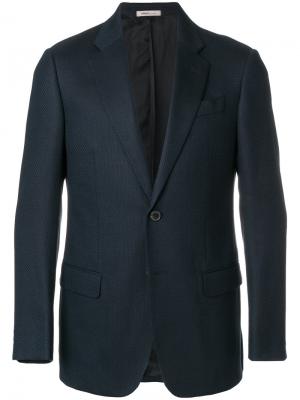 Пиджак с карманами клапанами Armani Collezioni. Цвет: синий