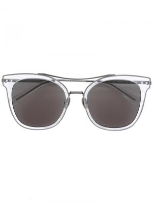 Солнцезащитные очки с квадратной оправой Bottega Veneta Eyewear. Цвет: металлический