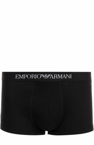 Комплект из двух хлопковых боксеров Emporio Armani. Цвет: черный