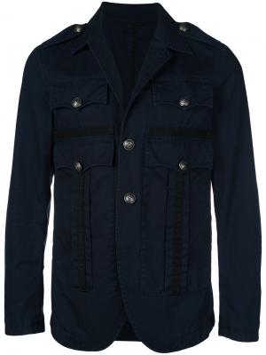 Button-down fitted jacket Dsquared2. Цвет: синий