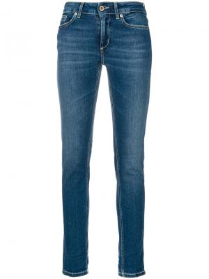 Классические джинсы скинни Dondup. Цвет: синий