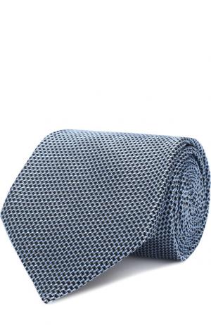 Шелковый галстук с узором Tom Ford. Цвет: голубой
