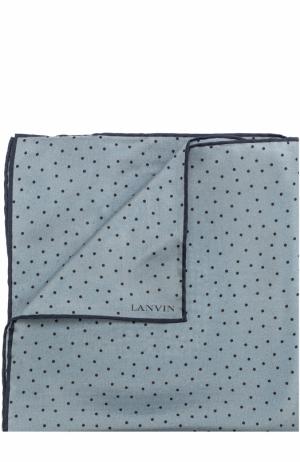 Шелковый платок с принтом Lanvin. Цвет: серый