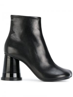 Ботинки на каблуке в форме пластикового стаканчика Mm6 Maison Margiela. Цвет: чёрный