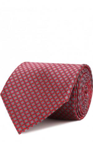 Комплект из шелкового галстука и платка Brioni. Цвет: красный