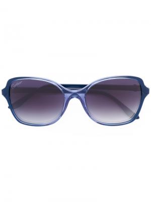 Крупные солнцезащитные очки Cartier. Цвет: синий