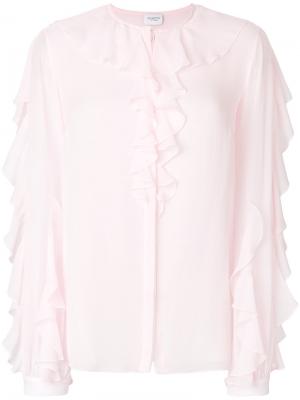Блузка с оборкой Giambattista Valli. Цвет: розовый и фиолетовый