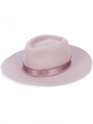 Шляпа с логотипом Maison Michel. Цвет: розовый и фиолетовый