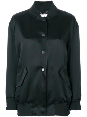 Куртка-бомбер с рисунком логотипом сзади Fendi. Цвет: чёрный
