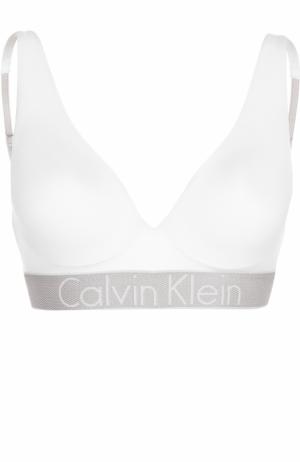 Треугольный бюстгальтер с логотипом бренда Calvin Klein Underwear. Цвет: белый