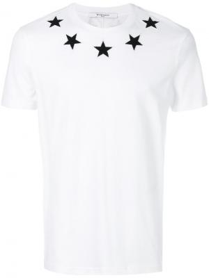 Футболка кубинского кроя со звездами Givenchy. Цвет: белый
