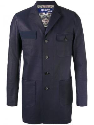 Пальто миди с карманами Junya Watanabe Comme Des Garçons Man. Цвет: синий