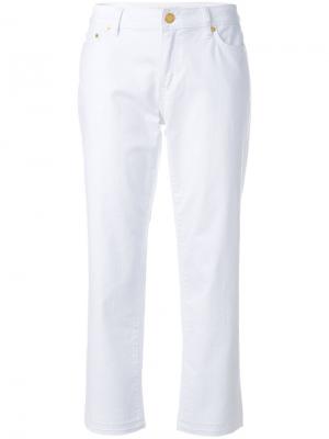 Укороченные джинсы средней посадки Michael Kors. Цвет: белый