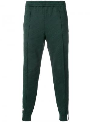 Жаккардовые спортивные брюки Adidas Originals By Alexander Wang. Цвет: зелёный