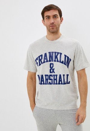 Футболка Franklin & Marshall. Цвет: серый