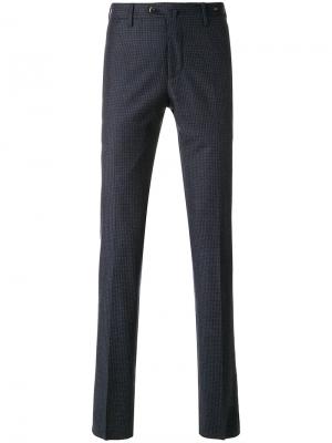 Классические брюки с сетчатым принтом Pt01. Цвет: синий