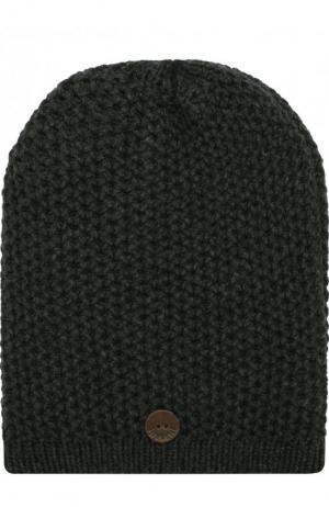 Кашемировая шапка фактурной вязки Inverni. Цвет: темно-серый