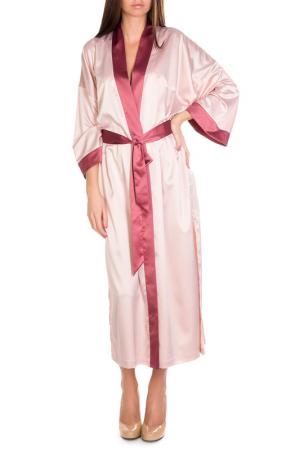 Халат Rose&Petal Homewear. Цвет: персиковый, розовато-лиловый
