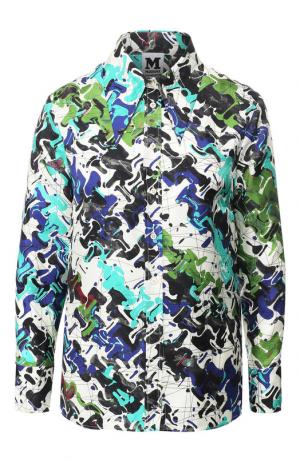 Шелковая блуза с принтом M Missoni. Цвет: разноцветный