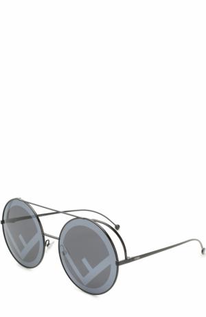 Солнцезащитные очки Fendi. Цвет: черный