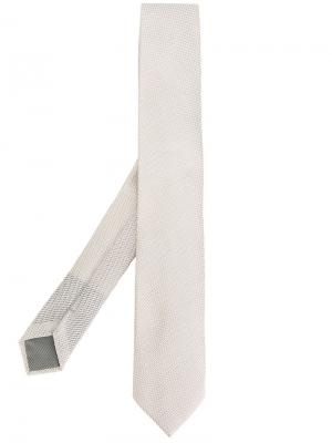 Плетеный узкий галстук  Delloglio Dell'oglio. Цвет: белый