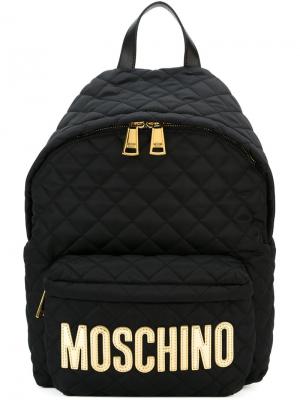 Стеганый рюкзак Moschino. Цвет: чёрный
