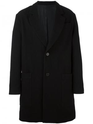 Классическое пальто на две пуговицы Ami Alexandre Mattiussi. Цвет: чёрный