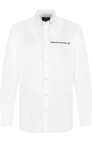 Хлопковая рубашка свободного кроя CALVIN KLEIN 205W39NYC. Цвет: белый
