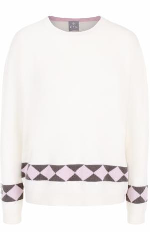 Кашемировый пуловер со спущенным рукавом FTC. Цвет: белый
