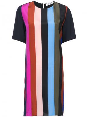 Полосатое платье-футболка Dvf Diane Von Furstenberg. Цвет: многоцветный