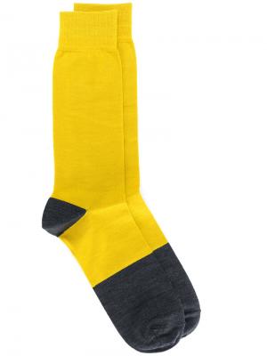 Носки дизайна колор-блок Marni. Цвет: жёлтый и оранжевый