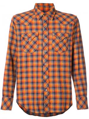 Рубашка в клетку Engineered Garments. Цвет: жёлтый и оранжевый