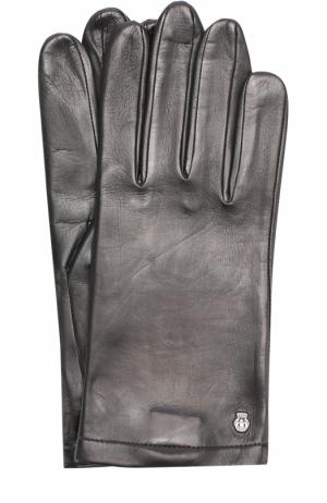 Кожаные перчатки с шелковой подкладкой Roeckl. Цвет: черный