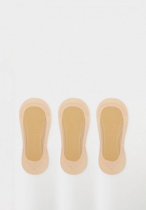 Подследники 3 пары UNIQLO. Цвет: бежевый