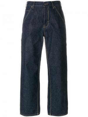 Широкие джинсы с высокой талией Calvin Klein Jeans. Цвет: синий