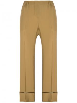 Широкие укороченные брюки Nº21. Цвет: коричневый
