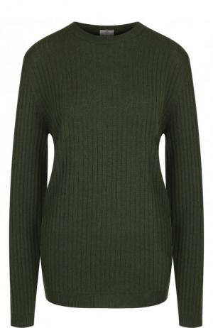 Однотонный кашемировый пуловер фактурной вязки FTC. Цвет: хаки