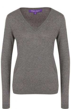 Вязаный пуловер из шерсти Ralph Lauren. Цвет: серый