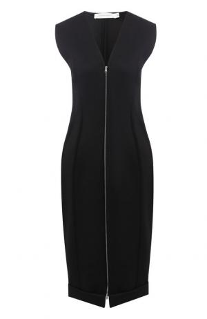 Приталенное платье на молнии Victoria Beckham. Цвет: черный
