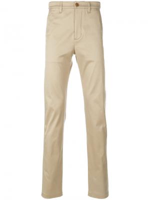 Длинные брюки-чинос Saint Laurent. Цвет: телесный
