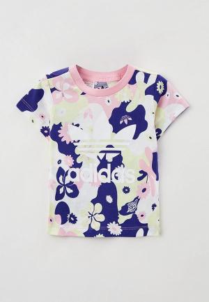 Футболка adidas Originals. Цвет: разноцветный